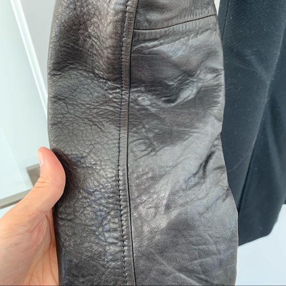 Andrew Marc x Richard Chai Leather and Wool Coat - Picture 10 of 12